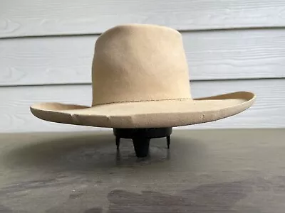 5X Beaver Felt Vintage Antique Old West Cowboy Hat 6 7/8 Yellowstone Eastwood • $155