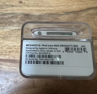 $250 • Buy Ipod Nano 5th Generation Project Red New Old Stock