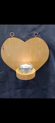 Handmade Wall Mounted Heart Tea Light Holder Valentines Gift Birthday  • £8