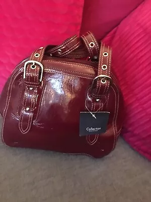 Debenhams Collection Bowling Hand Bag - New With Tags Burgundy Rare Item • £20