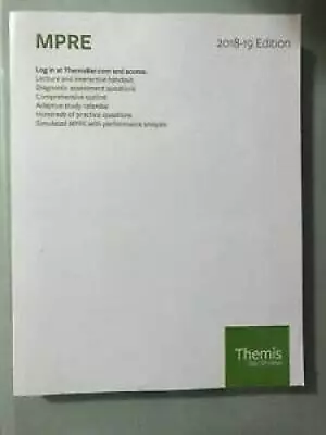 Themis Bar Review: MPRE 2018-19 Edition - Textbook Binding - VERY GOOD • $3.86