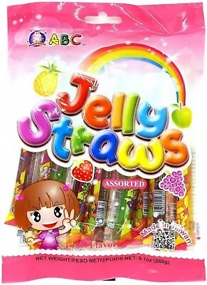 Funny Hippo ABC Assorted Fruit Flavoured Jelly Straws 260g • £4.99