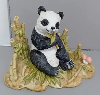 Panda With Bamboo Shoots Ornament By JR Akita Figurine • £20
