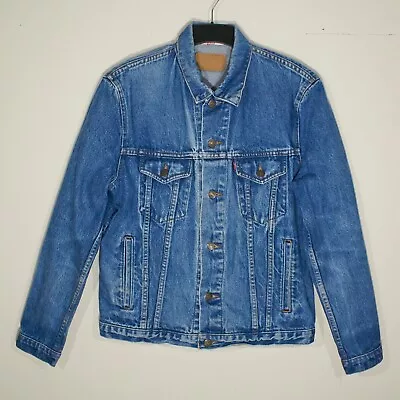 Levi’s Men’s Blue 70506 Vintage Made In Great Britain Denim Trucker Jacket Med • £39.95