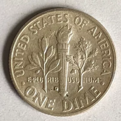 1960 D (Denver Mint Mark) United States Of America USA Dime 10c Coin • £1.99