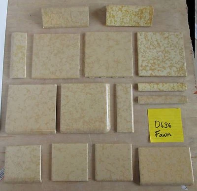 $20 • Buy Discontinued Dal Tile Swirled 600 Series Fawn Rain Shell Oyster D605 D625 D636