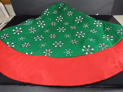 Beautiful Large Round Vintage Felt Christmas Tree Skirt 50  Diameter  B9065 • $10.86