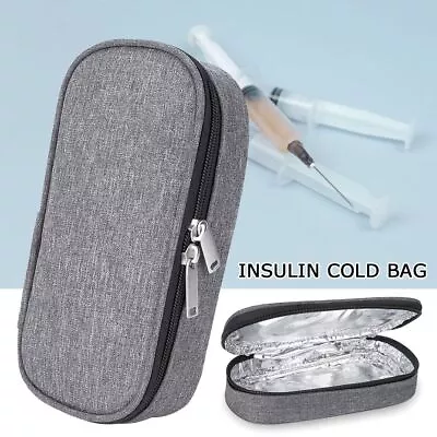 Insulated Oxford Insulin Cooling Bag Medicla Cooler Travel Case Pill Protector • £11.16