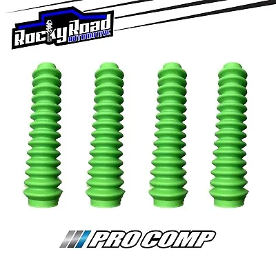 Pro Comp LIME GREEN Universal Shock Absorber Dust Boot Boots (Set Of 4) 2” X 11” • $39.99
