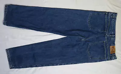 GUIDE GEAR MENS BLUE JEANS 35x32 FLANNEL LINED RELAXED FIT 100% COTTON DENIM • $17.02