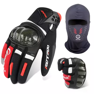 Motorcycle Gloves Men Touchscreen Motorbike Racing Riding Gloves With Balaclava • $25.93