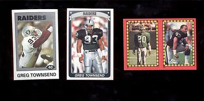 1988-92 GREG TOWNSEND Oakland Raiders Sticker Lot Topps Panini Diamond • $2