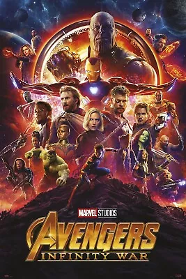 Avengers Infinity War Movie Poster 61x91.5 Cm | 24x36 Inch New Sealed Marvel • £10.99