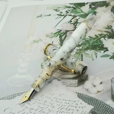 Kaigelu 316 White Acrylic Celluloid Fountain Pen EF/F/M Nib Writing Pen Gift • $25.80