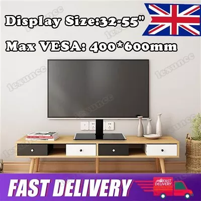 Universal Table Top TV Stand For 32 37 40 42 48 50 55 Inch Samsung Sony LCD LED • £24.46