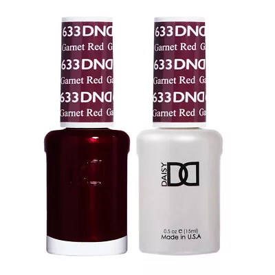 DND Daisy Duo Gel W/ Matching Nail Polish Lacquer - 633 GARNET RED • $10.99