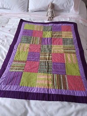 Handmade Patchwork Quilt Throw Small • £3.99