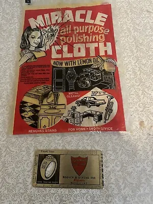 Lot 2 Vintage Miracle Polishing Cloth & Ring Tracing Guide • $7