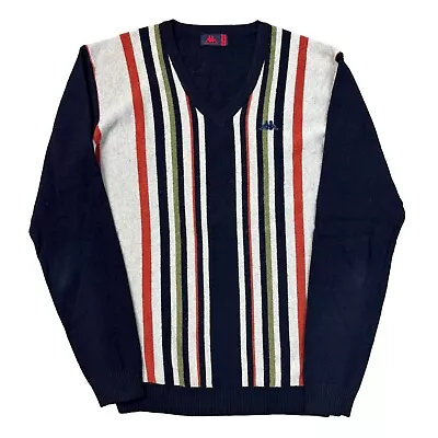Robe Di Kappa Knit Jumper Vintage 100% Wool Sweater Blue Mens XL • £24.99