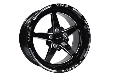 VMS Racing Black Racing V Star 5 Spoke Rim Wheel 17X9 5X100 ET +35 #VWST011 • $209.95