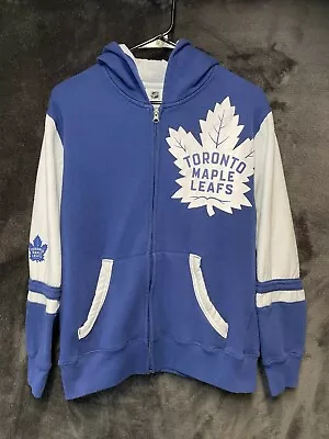 NHL Branded Toronto Maple Leafs Full-Zip Hoodie Hooded Jacket Youth Large 14/16 • $19.53