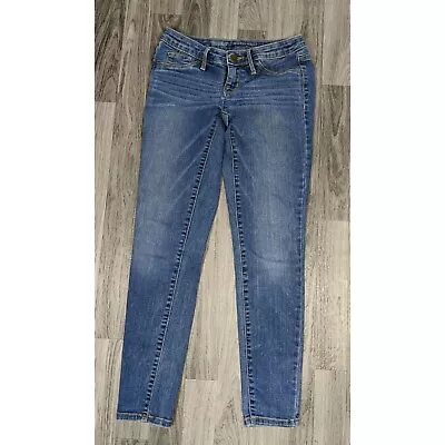 Mossimo Womens Size 00 / 24 Short Power Stretch Mid Rise Skinny Jegging Jeans • $13.99