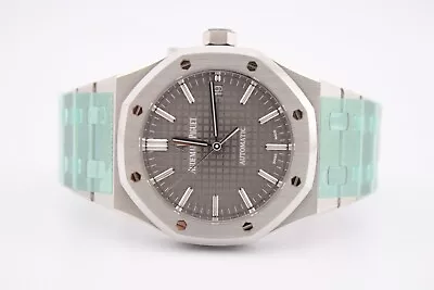 Audemars Piguet Royal Oak Stainless Steel Rhodium Dial 37mm Watch 15450ST • $33750