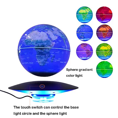 6  Floating Globe Magnetic Levitation World Map W/ RGB Light Home & Office Decor • $72