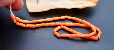 Ultra Rare Aaaaa Italian Mediterranean Rare Tangerine Orange Coral Branch Beads • $59