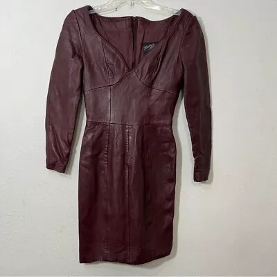 Vintage North Beach Michael Hoban Leather Dress Sz 3/4 • $125