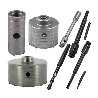 40-600mm TCT CORE DRILL SHANK TUNGSTEN MASONRY BRICK HOLE CUTTER SDS+ SDS PLUS • £11.54