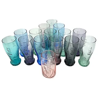 Set Of 15 McDonald's Coca-Cola 2013 Collectable Drinking Glasses 240mL Coke Cups • $58.28