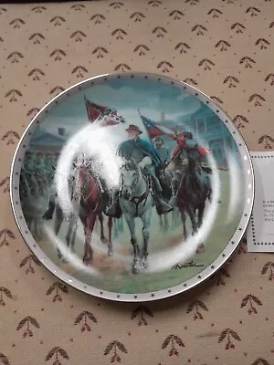 Danbury Mint GENERAL LEE'S REVIEW Mort Kunstler Heroes Of The Confederacy Plate • $25