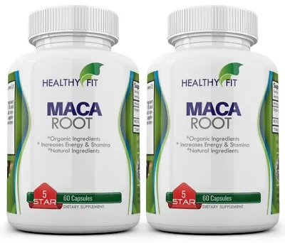 2x Pure Organic MACA ROOT 1200 MG Capsules ( Lepidum Mayenil ) From Peru Organic • $9.95