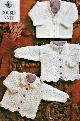 £2.69 • Buy 0644 Baby's Cardigans 16-26  DK - Vintage Knitting Pattern Reprint