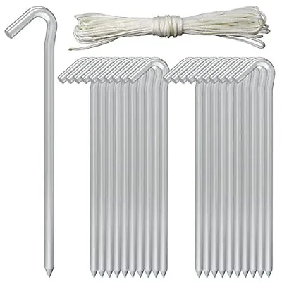 20 Pack 9 Inch Heavy Duty Tent Stakes Metal Ground Stakes For Camping Outdoor • $18.72