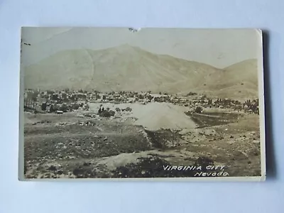 Virginia City Nevada NV RPPC Real Photo View 1921 To Bridgeton NJ • $14.95