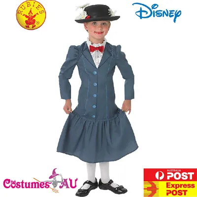 Girls Mary Poppins Costume English Nanny Maid Victorian Book Week Fancy Dress • $33.62