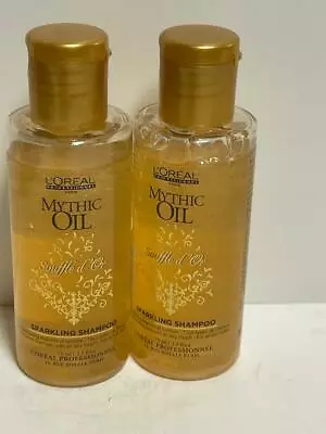 L'OREAL MYTHIC OIL SOUFFLE D'OR SPARKLING SHAMPOO 1.4 Oz Lot Of 2 • $11.99