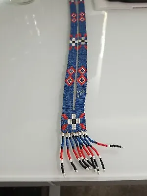 Vintage OLD Native American Beaded Necklace 18  Long Some Wear. • $18