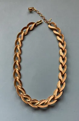 £30 • Buy Excellent Condition Vintage Crown Trifari Modernist Gold Tone  Choker Necklace