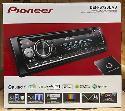 Pioneer Car Cd Usb Dab Radio Bluetooth Stereo Tuner Head Unit Iphone Deh-s720dab • £139.99