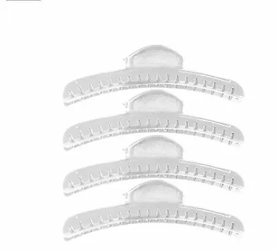 £9.99 • Buy Pro Marcel Wave Clips Pack Of 4 Jaws Silver Hairdressing Clamps/clips