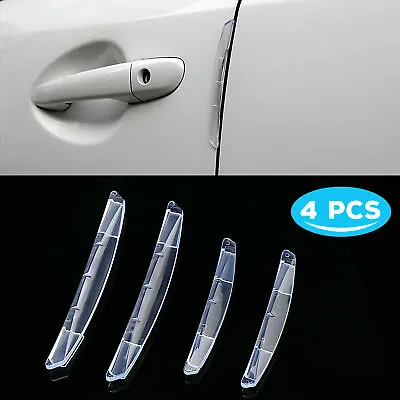 $6.99 • Buy 4Pcs Transparent Car Door Trim Strip Edge Guard Rubber Protector Corner Bumper