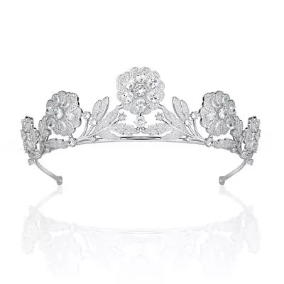 Luxury All CZ Cubic Zirconia Classical Queen Wedding Pageant Prom Tiara Crown • £60