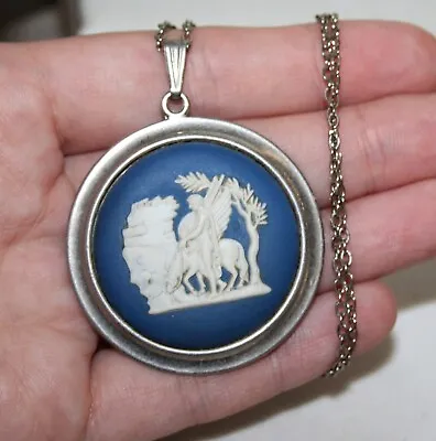 £19.99 • Buy Rare Vintage WEDGWOOD Perseus & Pegasus Large Pendant Necklace - Flying Horse