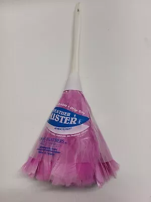 Vtg Feather Duster Household Cleaning Tool MCM Retro Plastic Handle NOS Purple • $11.90