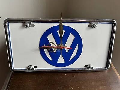 Volkswagen Wall Clock License Plate Battery Powered Wall Clock VW Decoration • $19.99