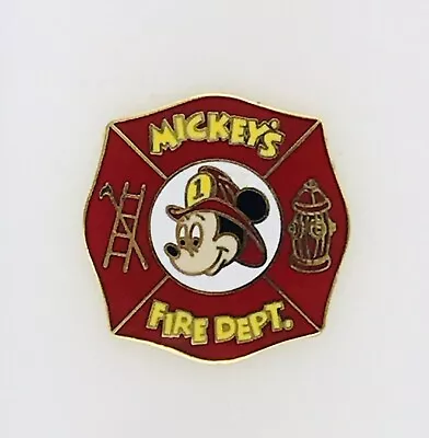 Disney Mickey Mouse Lapel Pin Fireman Firefighter Department Hat • $11.99