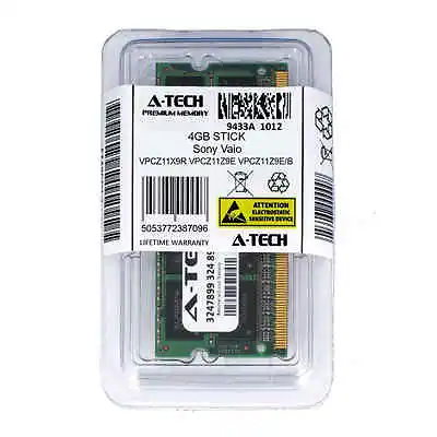 4GB SODIMM Sony VPCZ11X9R VPCZ11Z9E VPCZ11Z9E/B VPCZ120GL PC3-8500 Ram Memory • $14.99